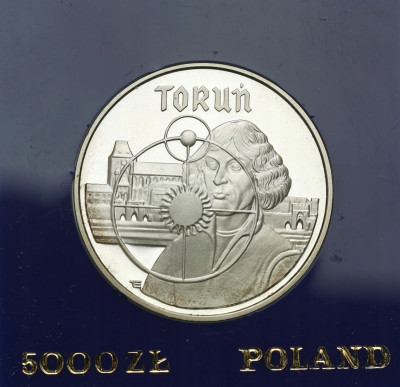 5.000 złotych 1989 Kopernik Toruń - SREBRO