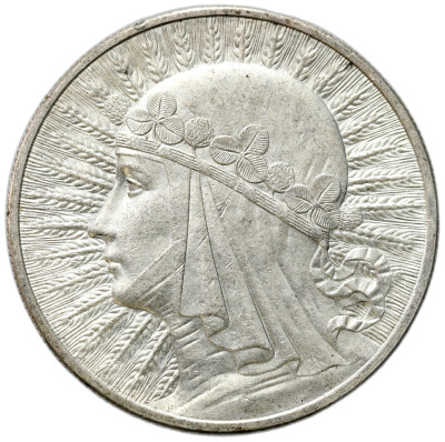 II RP. 10 złotych 1932 głowa kobiety (bez znaku)