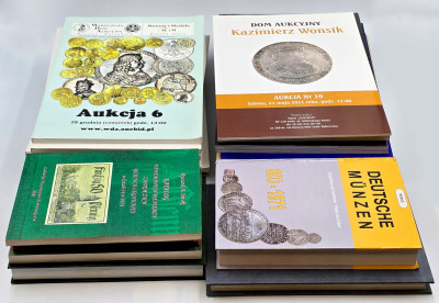 Literatura Numizmatyczna, zestaw 23 sztuk