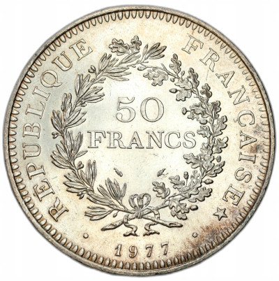 Francja. 50 Franków 1977, Herkules – SREBRO