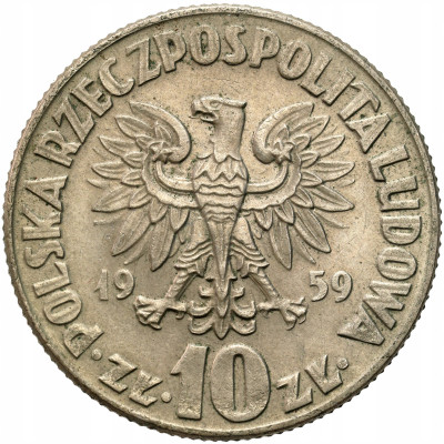 PRL. 10 złotych 1959 Kopernik – BARDZO ŁADNE