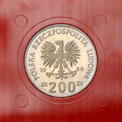 PRÓBA miedzionikiel 200 złotych 1986 – Sowa