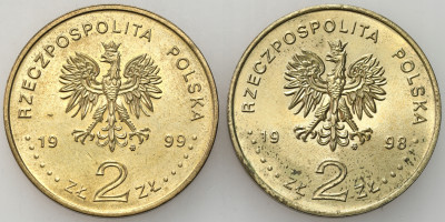 2 złote 1998-1999, Zygmunt III Waza, Juliusz Słowacki – 2 szt