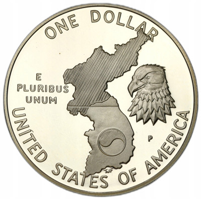 USA. 1 dolar 1991 Korea – SREBRO