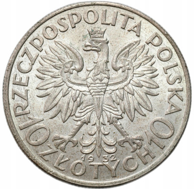 II RP. 10 złotych 1932 głowa kobiety (bez znaku)