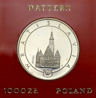 1000 złotych 1987 Vratislavia - PRÓBA - SREBRO
