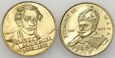 2 złote 1998-1999, Zygmunt III Waza, Juliusz Słowacki – 2 szt