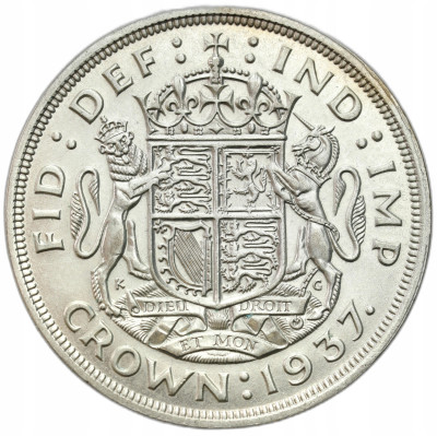 Wielka Brytania. 1 korona 1937, Koronacja Jerzego VI – SREBRO