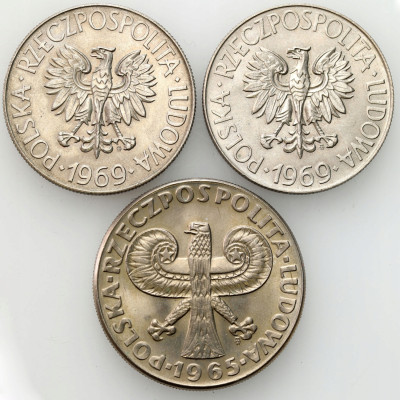 PRL. 10 złotych 1969 Kościuszko x 2 + Kolumna – PIĘKNE