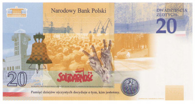 Banknot NBP. 20 złotych 2021 Lech Kaczyński - warto być Polakiem