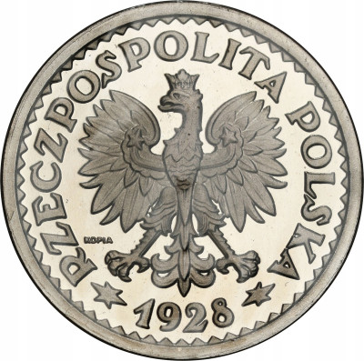 Kopia monety próbnej nr P127 - mosiądz