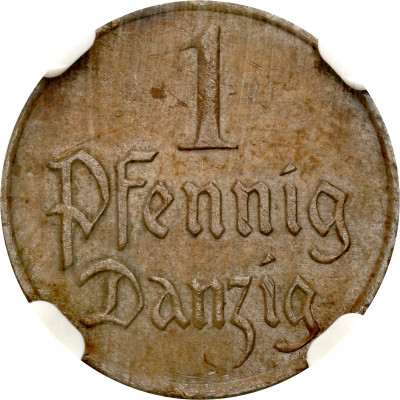 Wolne Miasto Gdańsk/Danzig. 1 fenig 1923 NGC MS 61 BN
