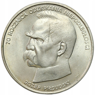 PRL. 50.000 złotych 1988 Józef Piłsudski – SREBRO