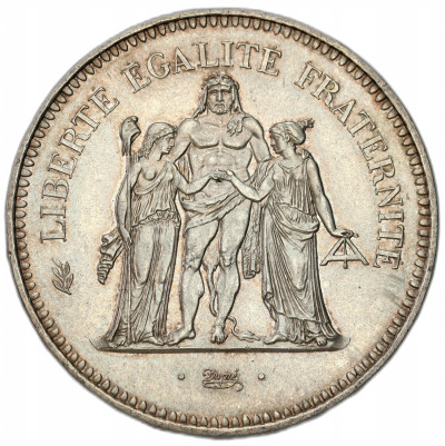 Francja. 50 Franków 1974, Herkules – SREBRO