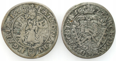 6 krajcarów 1668 KB, Kremnica i 6 krajcarów 1677, Wiedeń