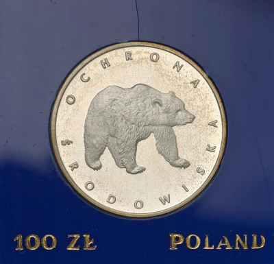 100 złotych 1983 Niedźwiedź – SREBRO