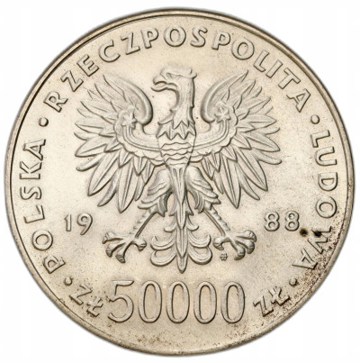50.000 złotych 1988 Józef Piłsudski – PIĘKNE