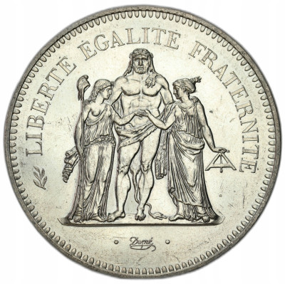 Francja. 50 Franków 1974, Herkules – SREBRO