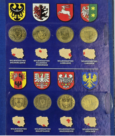 3 Klasery z Polskie Monety 2 złote Historyczne Miasta i Herby Województw