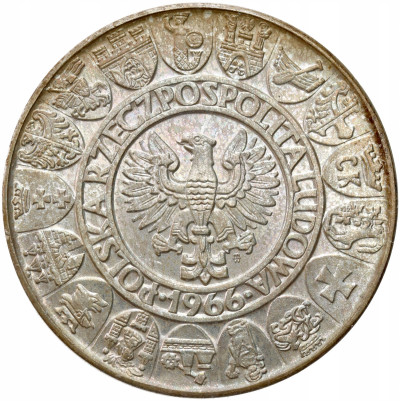 PRL. 100 złotych 1966 Mieszko i Dąbrówka - Millenium – SREBRO