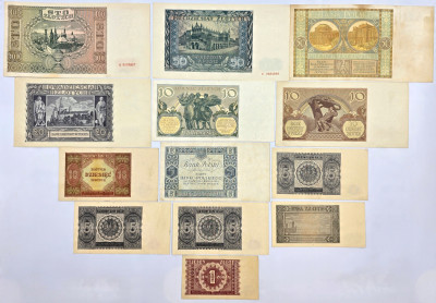 1 do 100 złotych, zestaw 13 sztuk