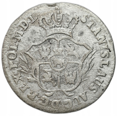 S A Poniatowski. 2 grosze (półzłotek) 1773 AP, Warszawa – RZADSZY ROCZNIK