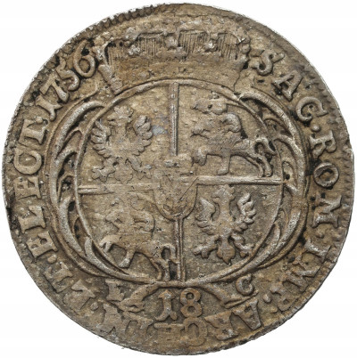 August III Sas. Ort (18 groszy) 1756 EC, Lipsk