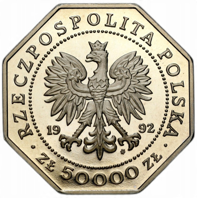 50.000 złotych 1992, 200 lat Orderu Virtuti Militari – PIĘKNE
