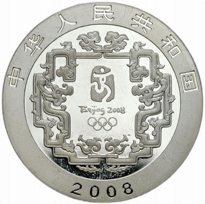 Chiny. 10 Yuan 2008, Olimpiada Pekin - UNCJA SREBRA