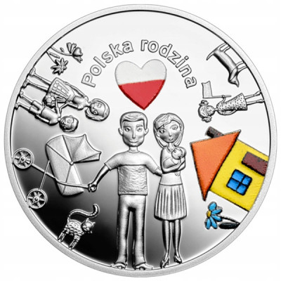 10 złotych 2023 w Polskę wierzę – Polska rodzina – SREBRO