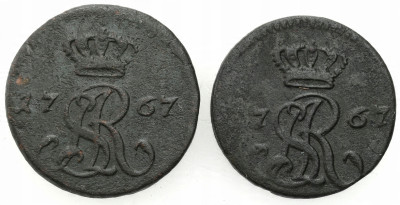 Stanisław A. Poniatowski. Półgrosz 1767 G, Kraków, 2 sztuki