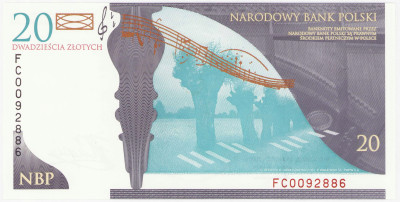 20 złotych 2009 Fryderyk Chopin – WYŚMIENITE