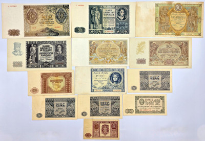 1 do 100 złotych, zestaw 13 sztuk