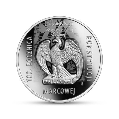 10 złotych 2021 - 100. rocznica Konstytucji marcowej – SREBRO