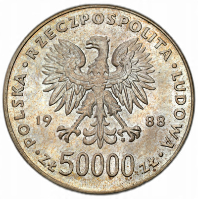 50.000 złotych 1988 Józef Piłsudski – PIĘKNE