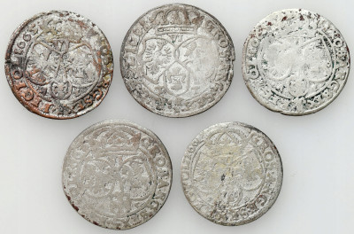 Jan II Kazimierz. Szóstak 1661-1665, zestaw 5 szt