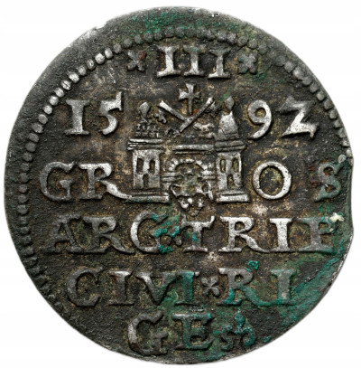 Zygmunt III Waza. Trojak (3 grosze) 1592, Ryga