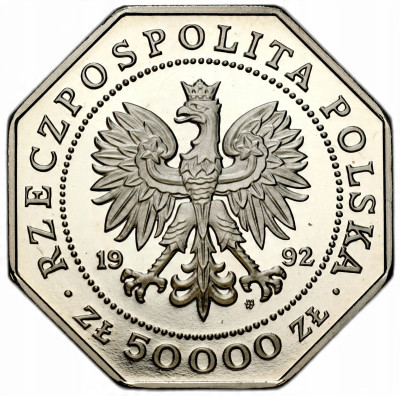 50.000 złotych 1992, 200 lat Orderu Virtuti Militari – PIĘKNE