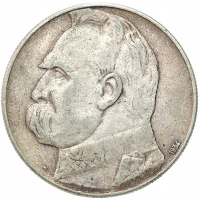 II RP. 10 złotych 1934 Piłsudski – Strzelecki – SREBRO