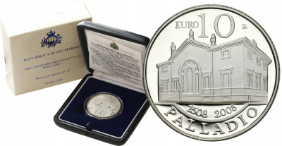 Włochy. San Marino. 10 euro 2008 Andrea Palladio