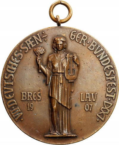 Śląsk, Wrocław. Medal 1907, brąz