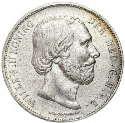 Holandia. Wilhelm III (1849 - 1890). 2 1/2 guldena 1872 – SREBRO