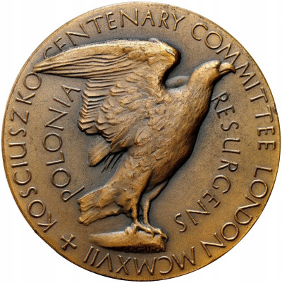 Polska. Medal. 150 rocznica śmierci Tadeusza Kościuszki (1917) 1967, Londyn