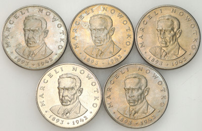 PRL - 20 złotych Nowotko 1983 - zestaw 5 sztuk - miedzionikiel