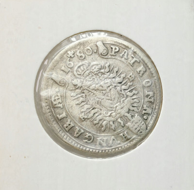 Węgry, Leopold I. 15 krajcarów 1680 KB, Kremnica