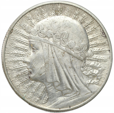II RP. 10 złotych 1933 głowa kobiety – SREBRO