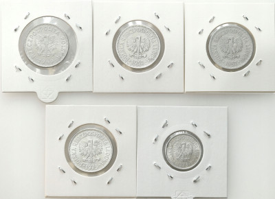 PRL. 20 groszy i 1 złoty 1949-1975 – 5 szt