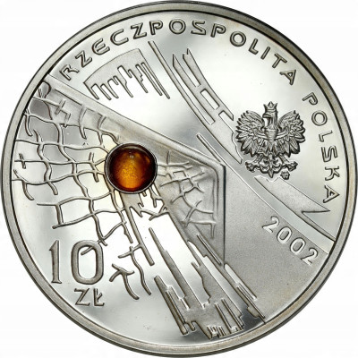 10 złotych 2002 Korea Japonia bursztyn – SREBRO