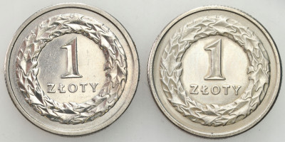 1 złoty 1991-1992, zestaw 2 sztuk