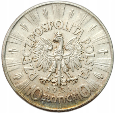 II RP. 10 złotych 1935 Piłsudski – SREBRO